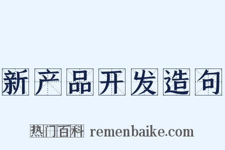 新产品开发造句是什么意思的图片